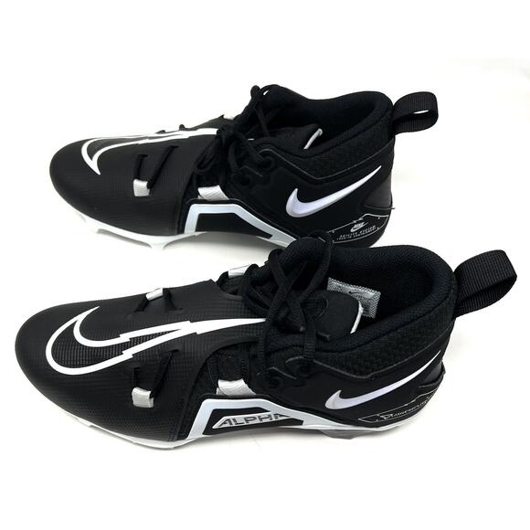 Nike Alpha Menace Pro 3 Mid Football Cleats Mens Black Size 12 CT6649-001
